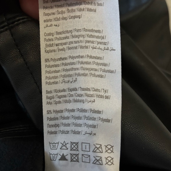 BLACK FAUX LEATHER DRESS - Picture 9 of 10